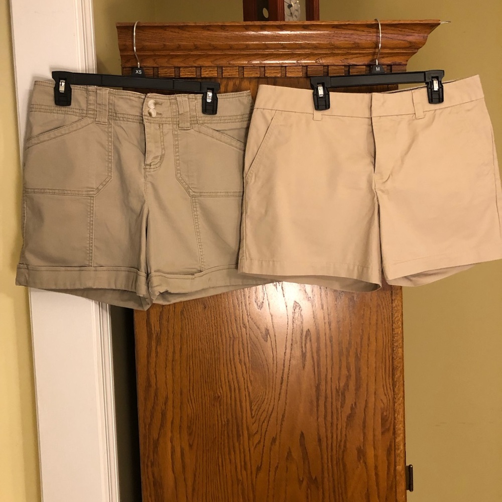 2 pair of khaki shorts